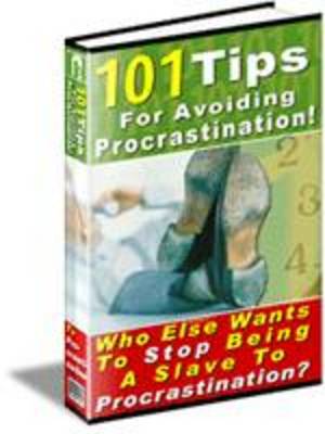 Product picture 101 TIPS FOR AVOIDING PROCRASTINATION + PLR MRR