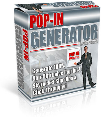 Product picture Pop-In Generator - Skyrocket Sign Ups & Click Throughs