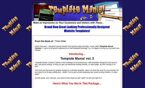 Product picture Template Mania 2 With Master Resell Rights