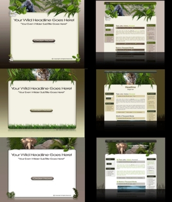 Product picture *NEW Wildlife HTML Templates & Matching WP Themes(mrr)*