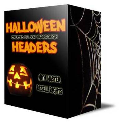 Product picture Halloween Headers With Template Bonus & Master Resell Rights