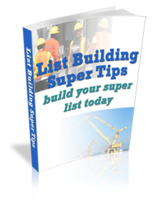 Product picture List Building Super Tips(mrr)