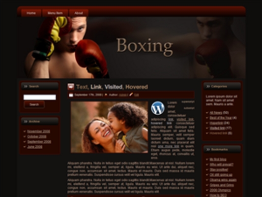 Product picture BOXING TEMPLATE for Blogger,Wordpress,and HTML sites - Mrr!